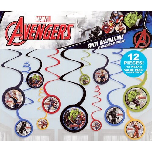 Amscan Avengers Spiral Party Banner Decorations (12-Piece Set) 